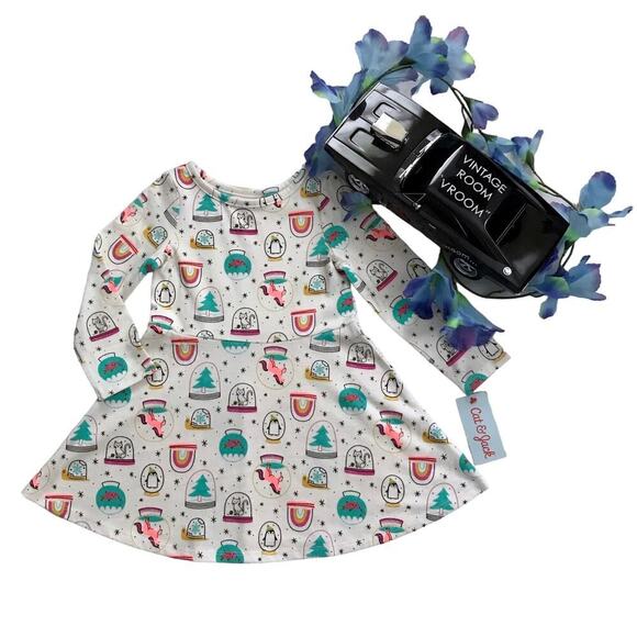 Cat & Jack NWT Long Sleeves Dress Girls 2T - Picture 1 of 7